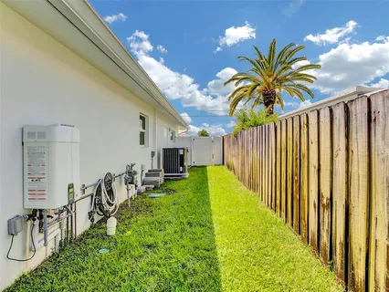 a view of a porch with a yard