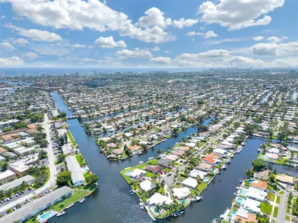 an aerial view of a city