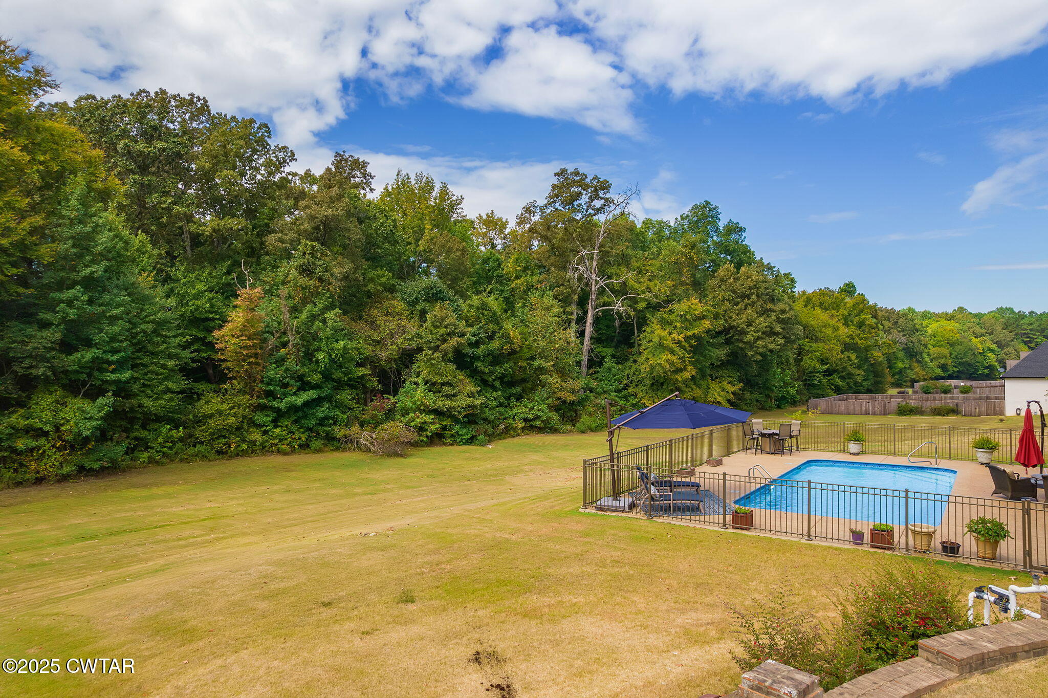 325 Ridgewood Drive Henderson, TN 38340 - Photo 53 of 63 a view of a swimming pool with an ocean and trees in the background