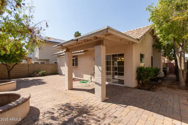 a view of a house with a patio