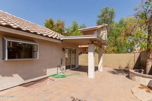 a street view with a outdoor space