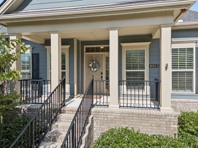 a view of a house with a glass door