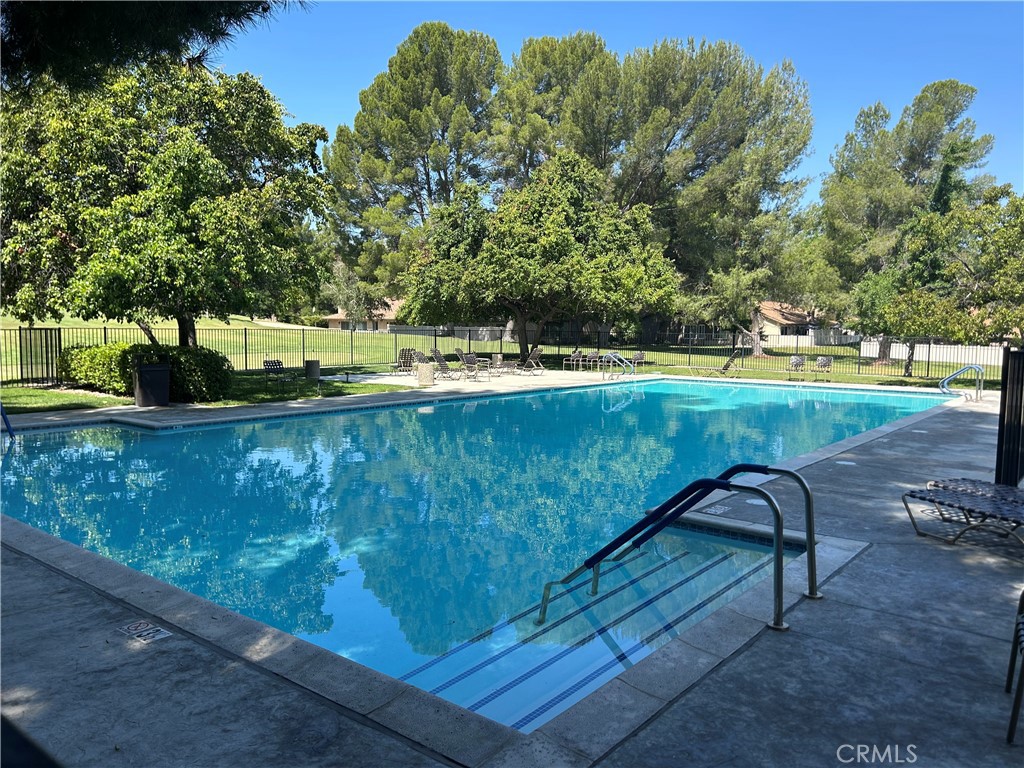 26226 Rainbow Glen Drive Newhall, CA 91321 - Photo 22 of 27 a view of a swimming pool with a yard and plants