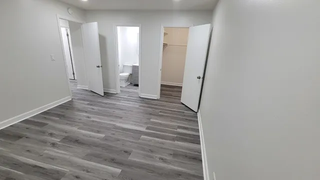 a storage room with washer and dryer