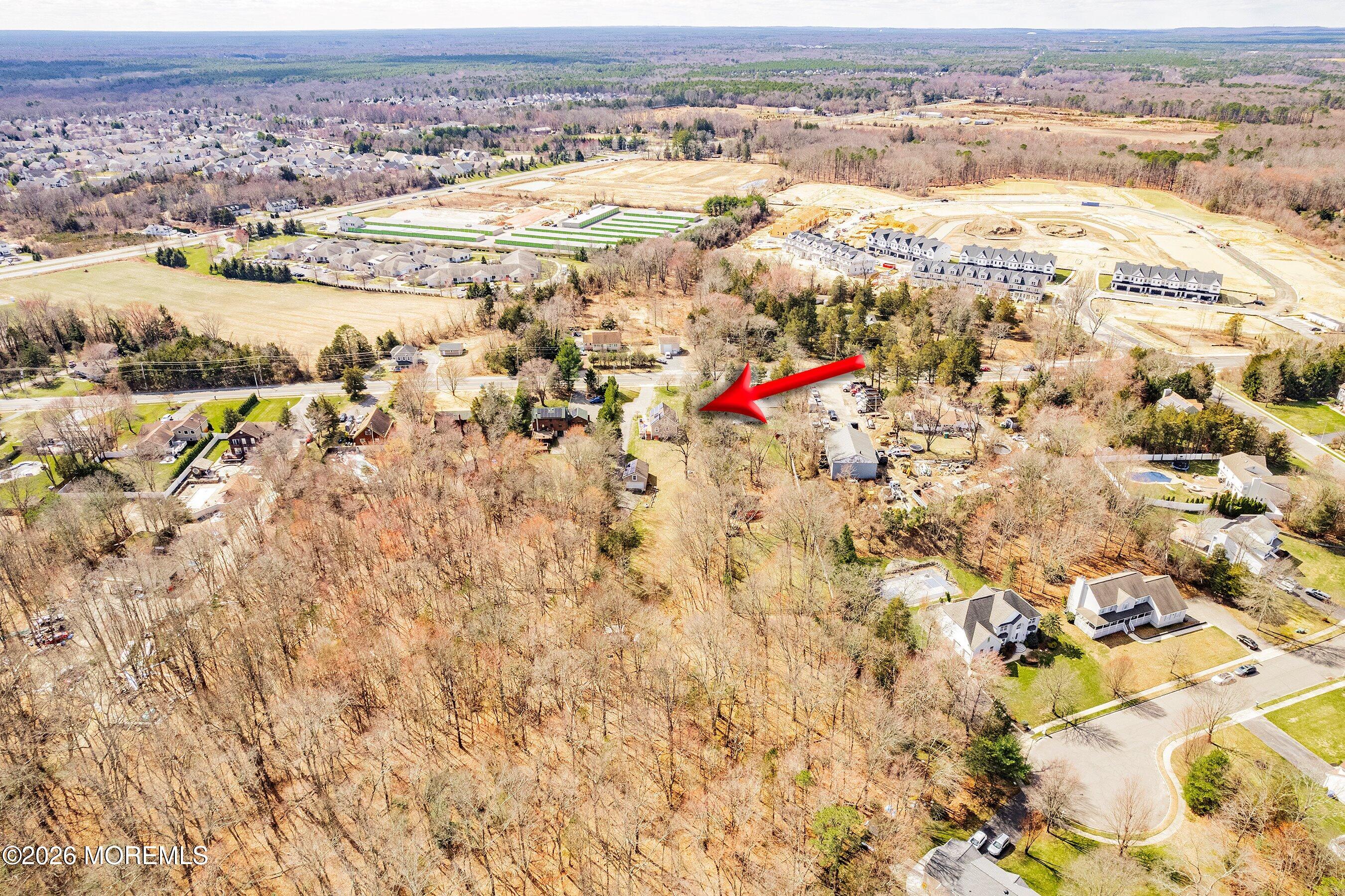 471 Harmony Road Jackson, NJ 08527 - Photo 28 of 31 29-Back Aerial with arrow