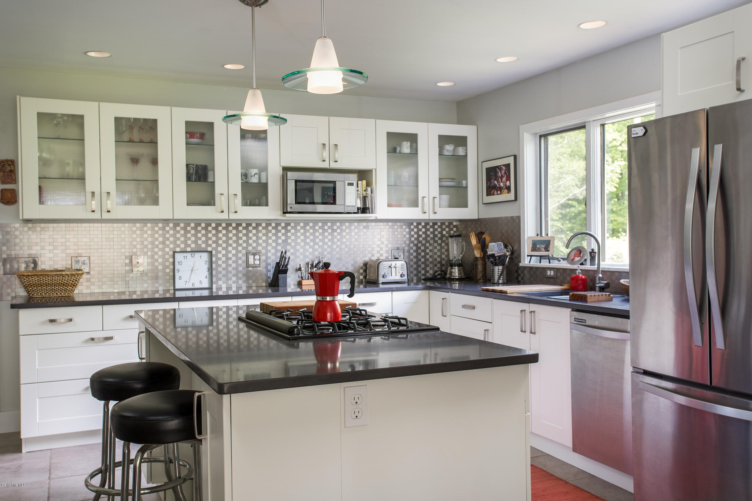 128 West Center Road West Stockbridge, MA 01266 - Photo 5 of 21 a kitchen with stainless steel appliances granite countertop a sink refrigerator and cabinets