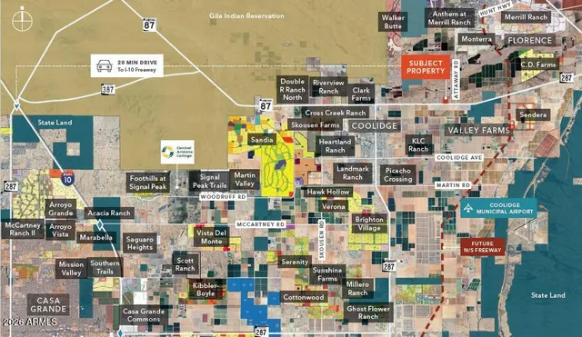 $1,197,300 | 0 East E Highway, Coolidge, AZ 85128