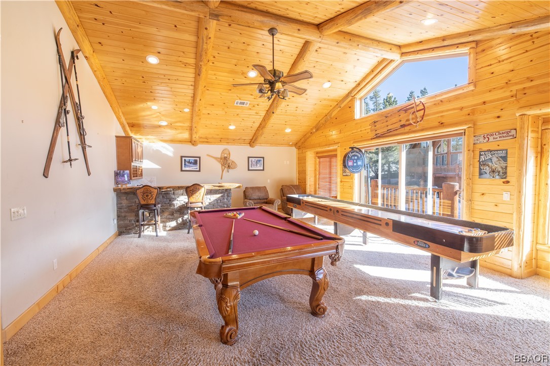 42324 Eagle Ridge Big Bear Lake, CA 92315 - Photo 26 of 50 a room with pool table and glass windows