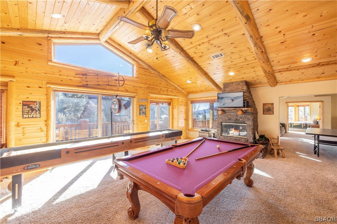 42324 Eagle Ridge Big Bear Lake, CA 92315 - Photo 28 of 50 a room with pool table and windows