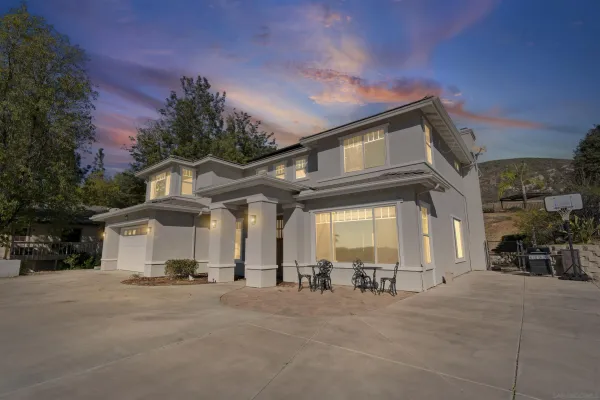 a view of a house with a outdoor space