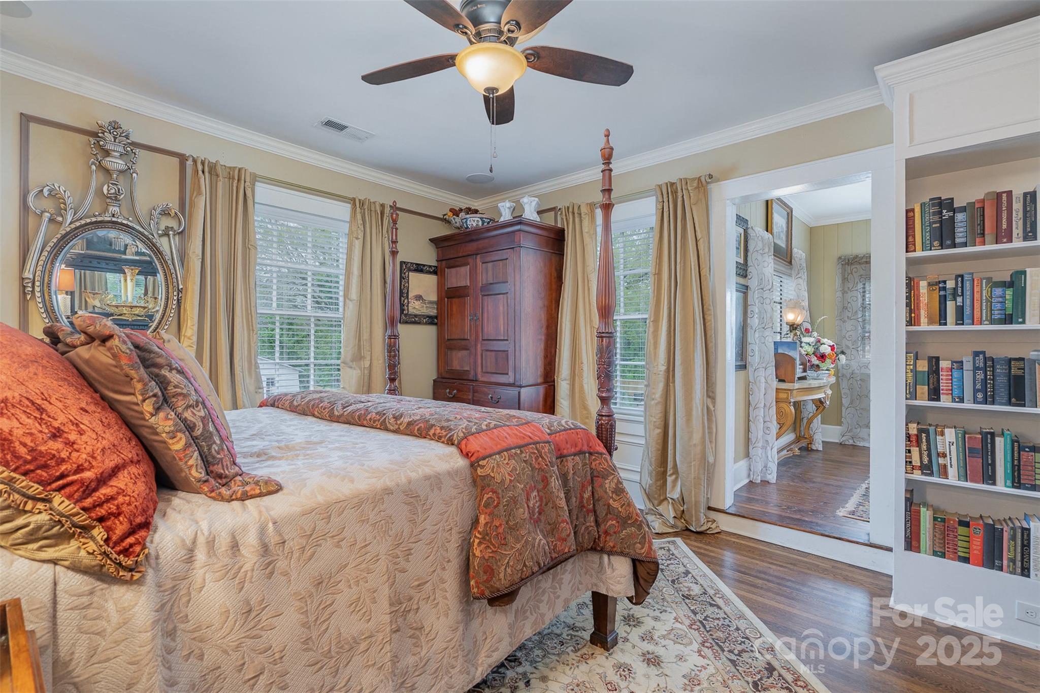 1313 South York Road Gastonia, NC 28052 - Photo 27 of 45 a bedroom with a bed furniture and a book shelf