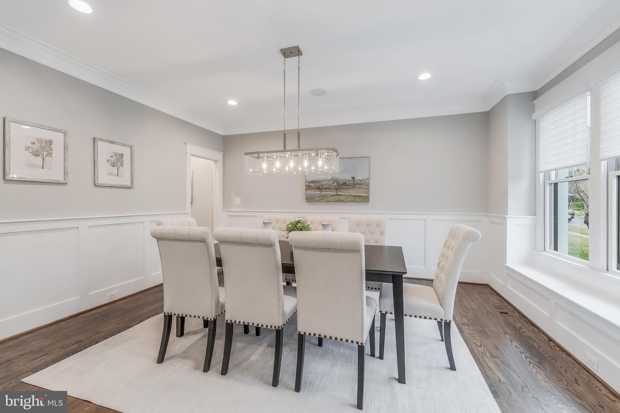 6805 Lumsden Street McLean, VA 22101 - Photo 15 of 123 a view of a dining room with furniture window and wooden floor