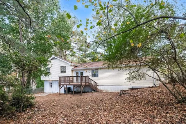 a view of a house with a patio