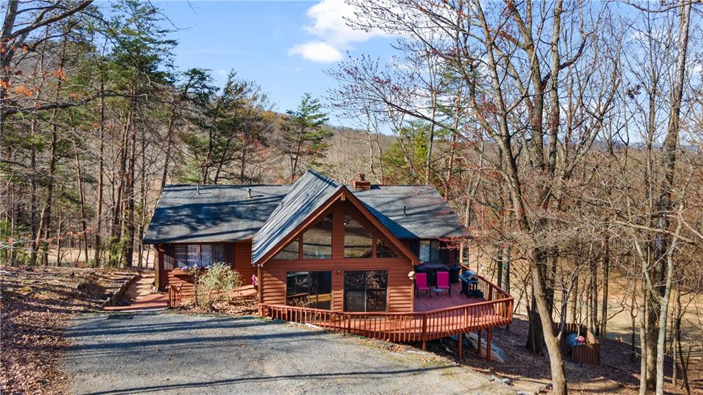 a front view of a house with an outdoor space