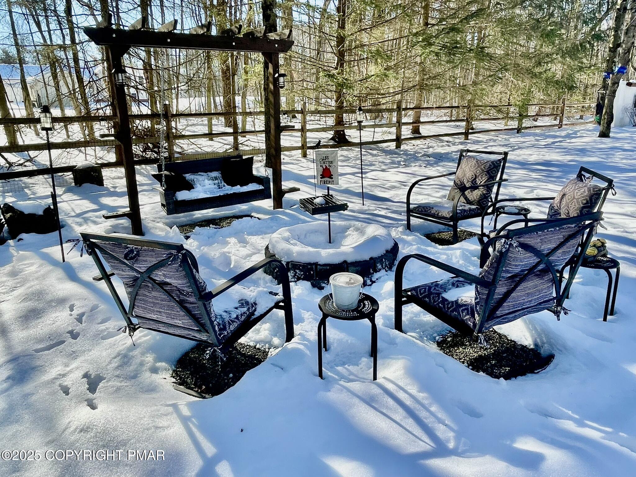73 Panther Run Road Jim Thorpe, PA 18229 - Photo 44 of 55 a view of a swimming pool with outdoor seating and plants