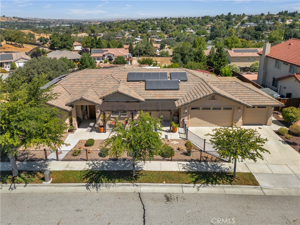 654 Red Cloud Road Paso Robles, CA 93446 - Photo 5 of 46 an aerial view of a house with a garden