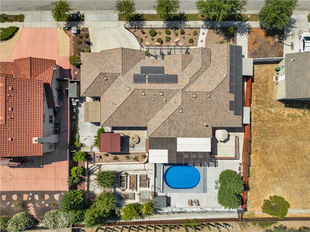 654 Red Cloud Road Paso Robles, CA 93446 - Photo 8 of 46 an aerial view of a house with a swimming pool