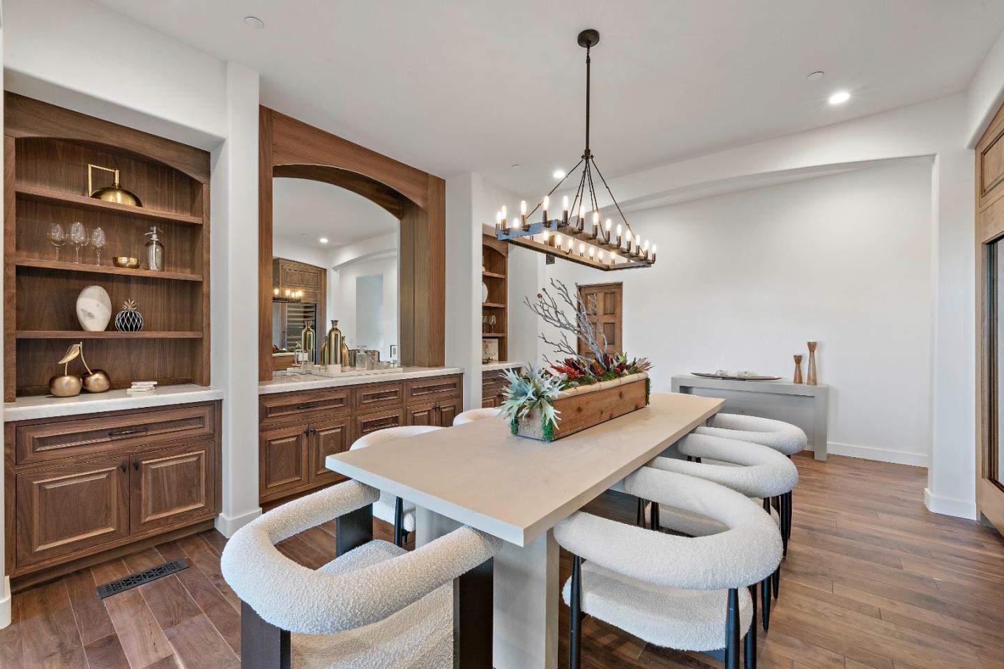 15269 Bohlman Road Saratoga, CA 95070 - Photo 16 of 68 a view of a dining room with furniture and wooden floor