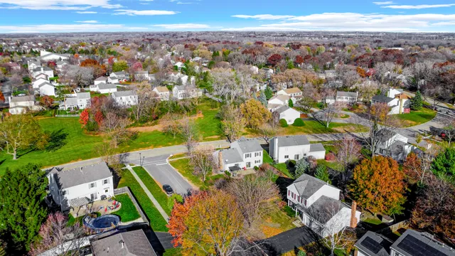 an aerial view of multiple house