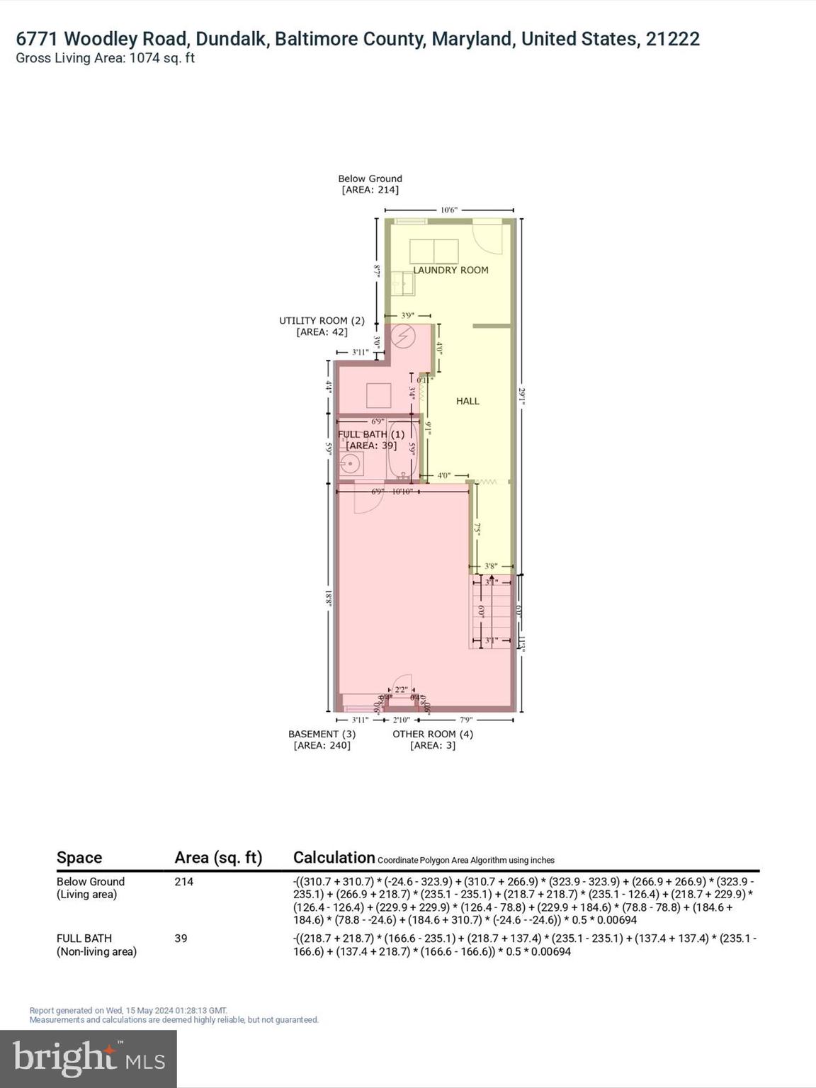 6771 Woodley Road Dundalk, MD 21222 - Photo 41 of 41 GLA Floor Plan