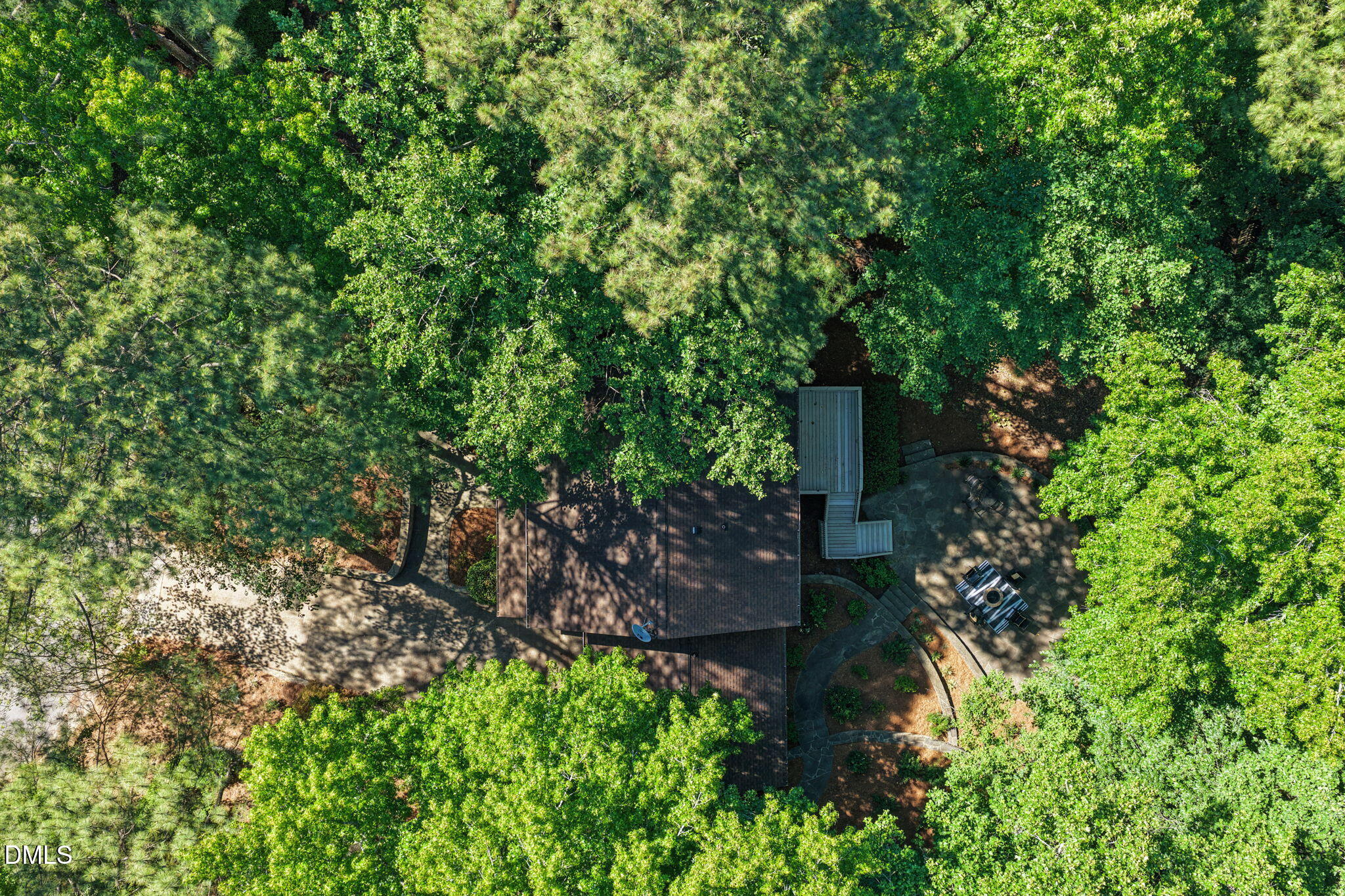 18 Strawberry Ridge Lane Durham, NC 27713 - Photo 55 of 59 a backyard of a house with lots of green space and garden