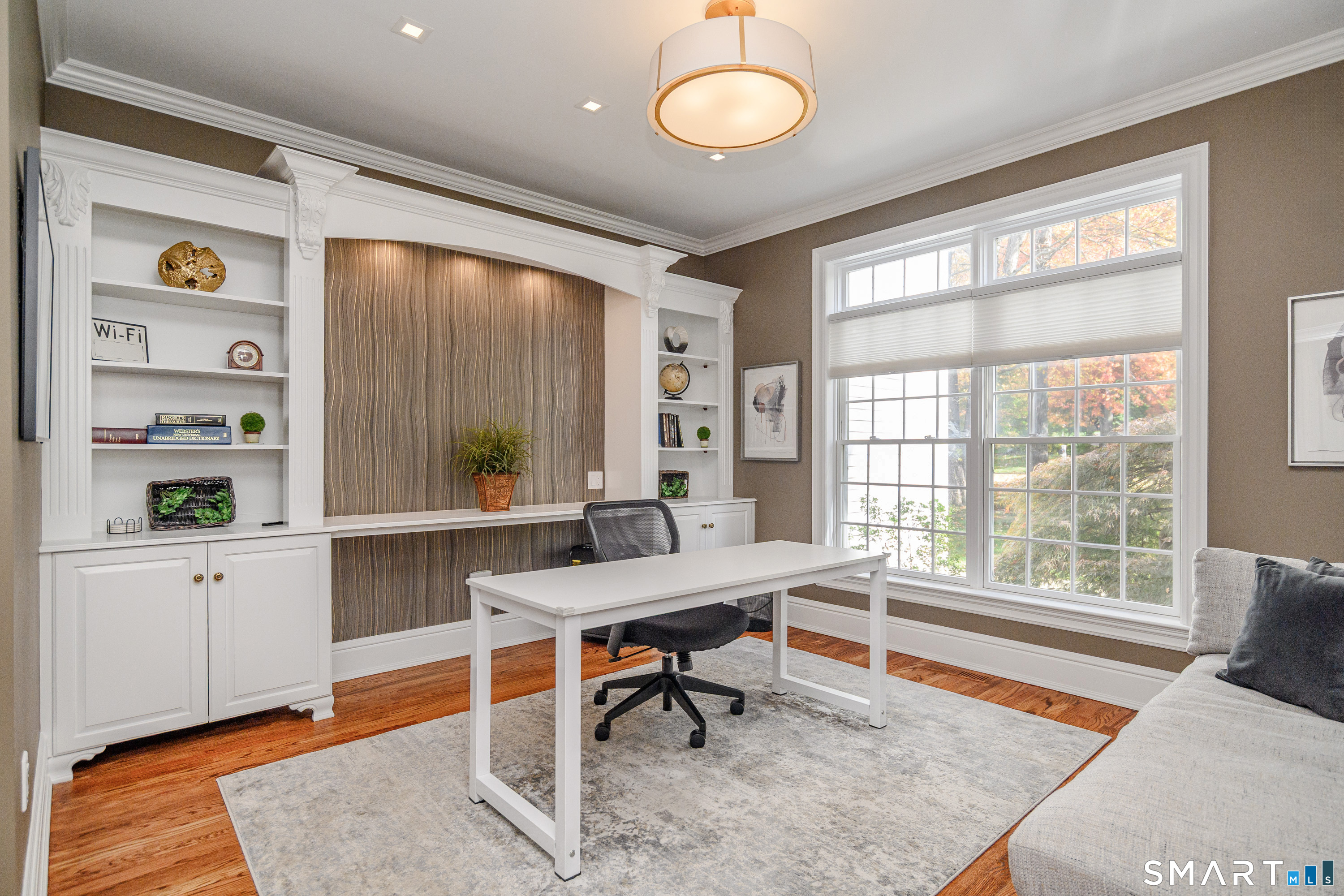 14 Merlins Lane Newtown, CT 06470 - Photo 15 of 40 Private office with custom built-ins and large window.