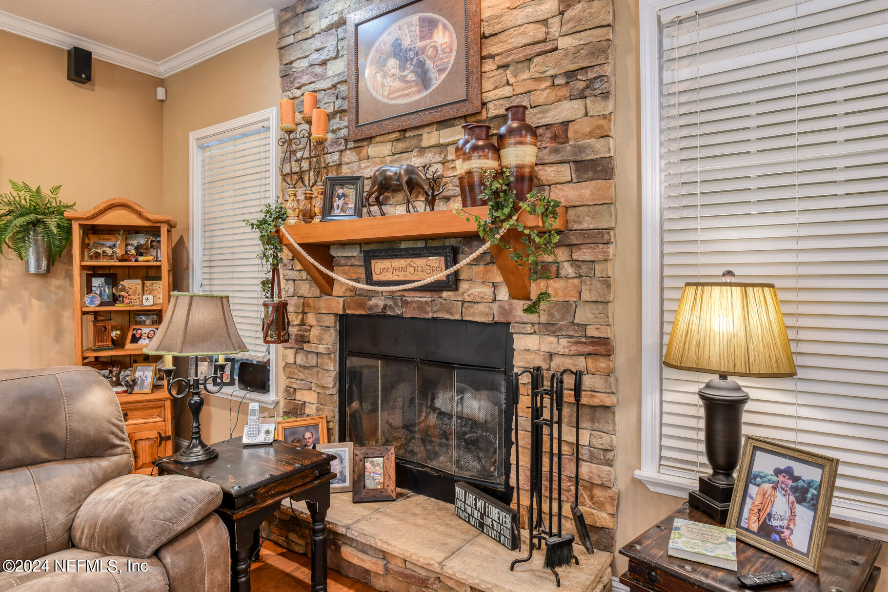 1155 Cousintown Road Interlachen, FL 32148 - Photo 10 of 57 wood burning fireplace