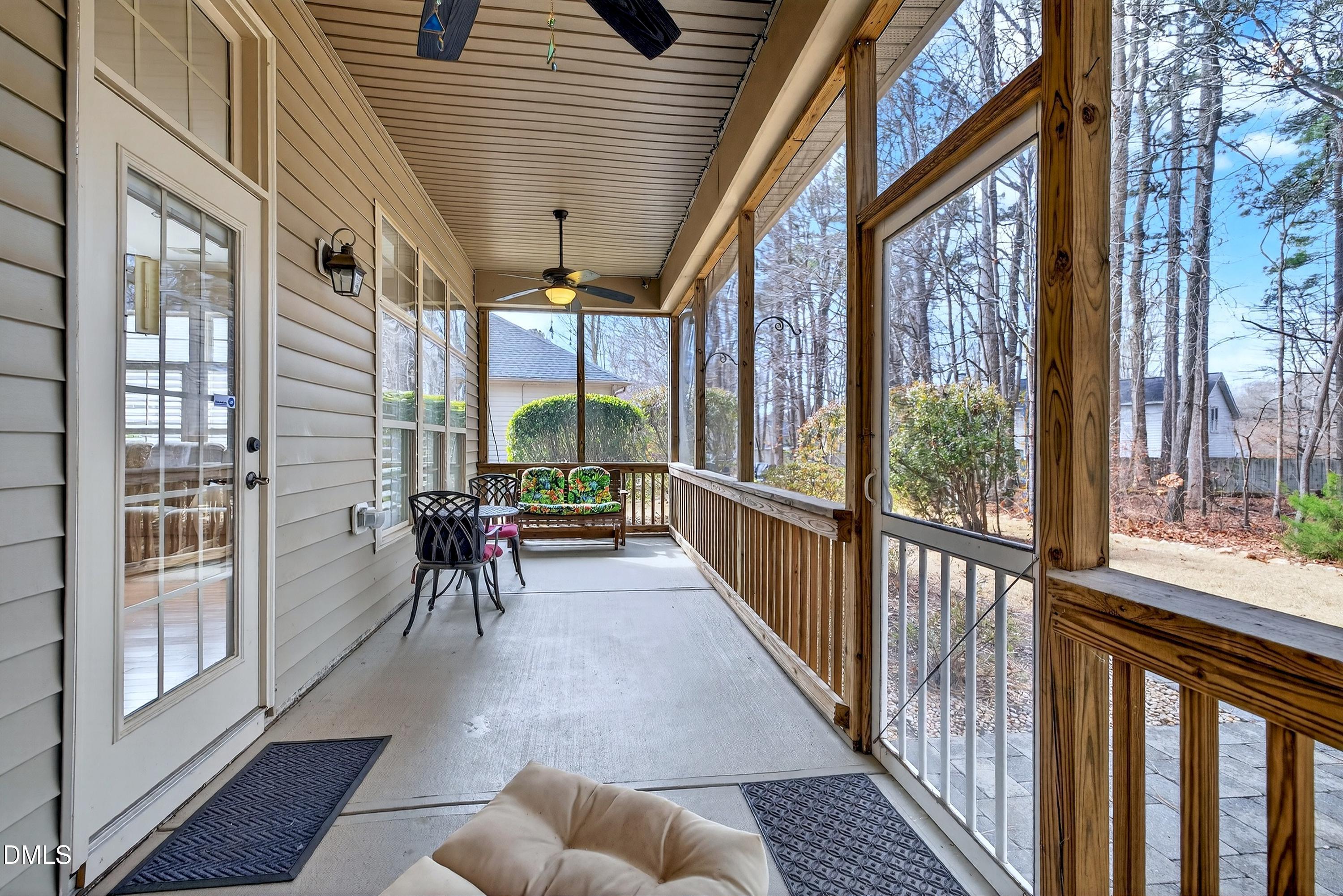6117 Leesburg Lane Raleigh, NC 27617 - Photo 31 of 39 Screened Porch with Fans