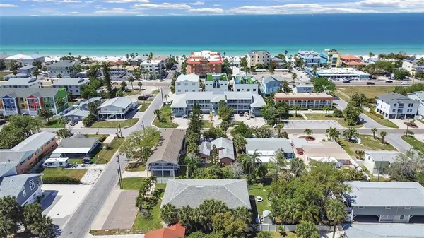 an aerial view of multiple house