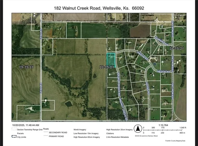$450,000 | 182 Walnut Creek Road, Wellsville, KS 66092