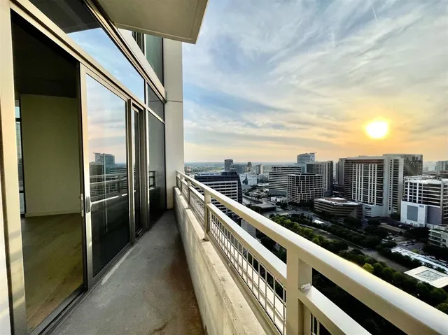 a view of city from balcony