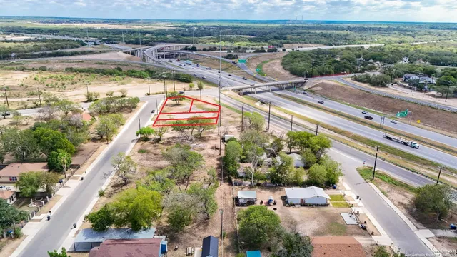 an aerial view of a city