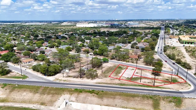 a view of a swimming pool and an outdoor space