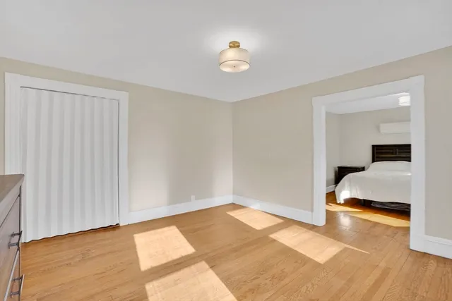 a view of a hallway with staircase