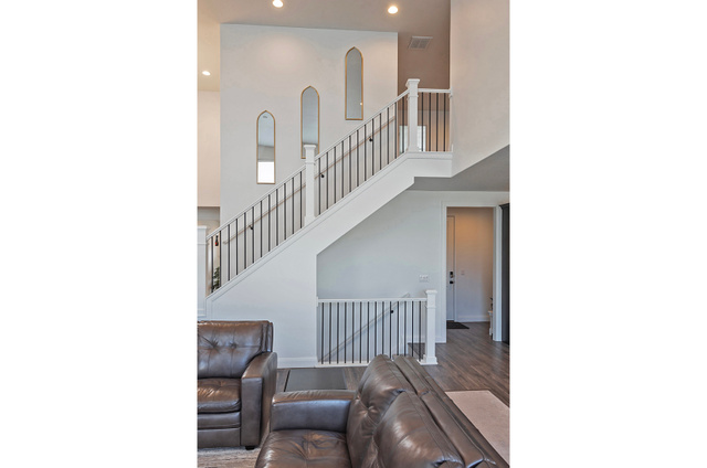 11694 Engelmann Drive Draper, UT 84020 - Photo 13 of 41 Living area featuring recessed lighting, wood finished floors, and a high ceiling