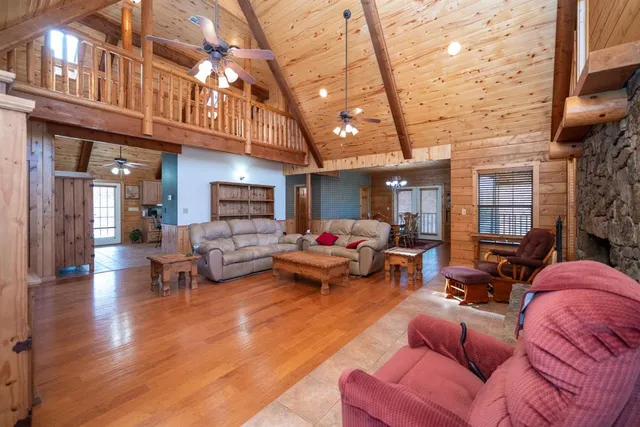 a outdoor living space with furniture