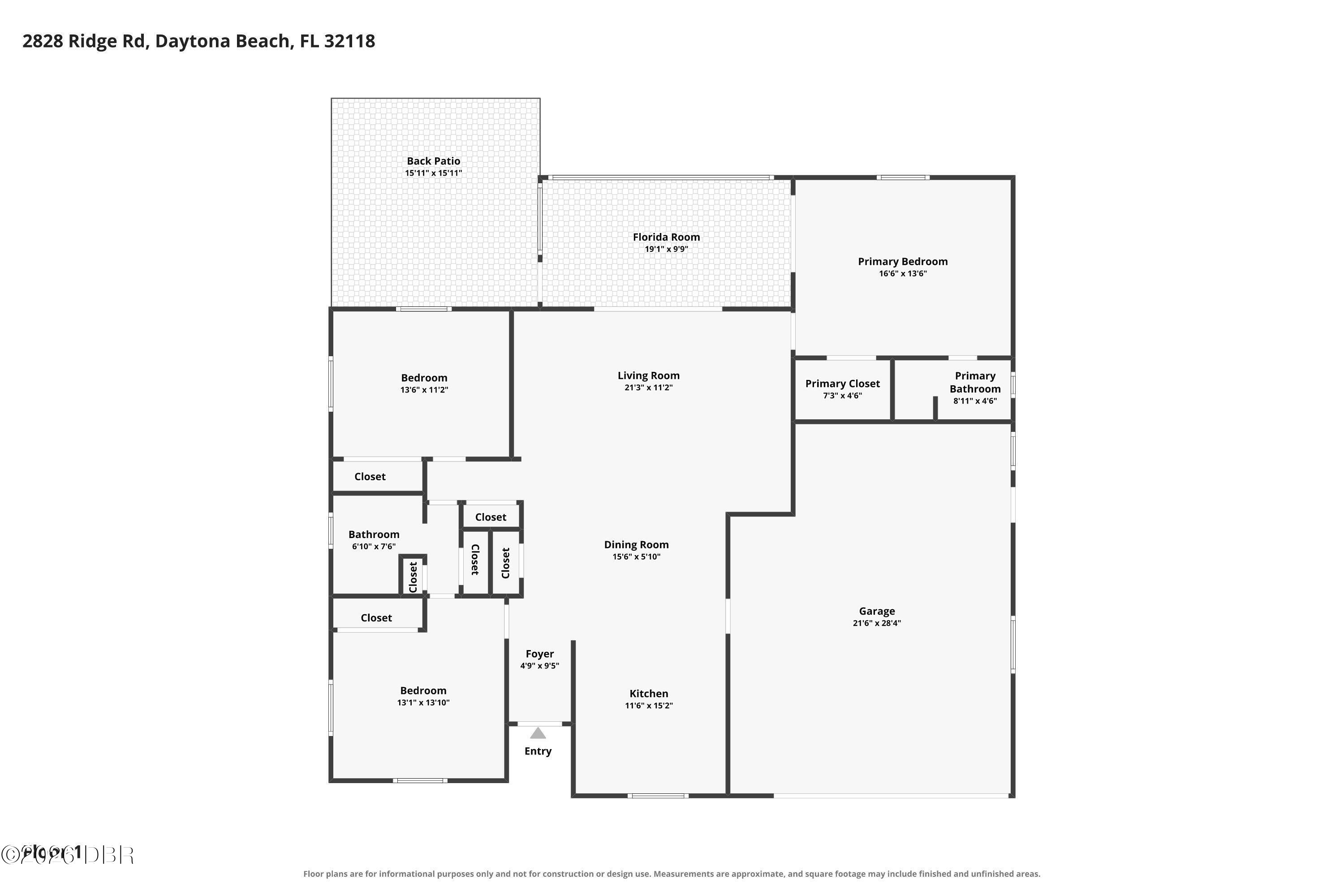2828 Ridge Road Daytona Beach, FL 32118 - Photo 61 of 61 2828 Ridge Rd Floor Plan