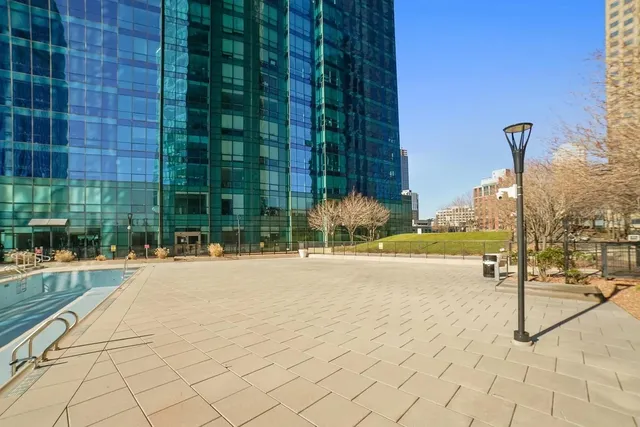 a building with trees in front of it