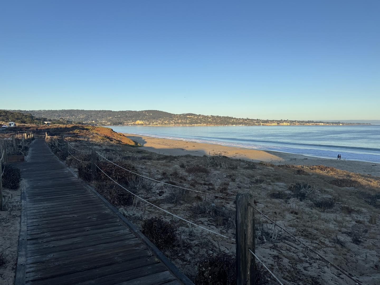 a view of an ocean and beach
