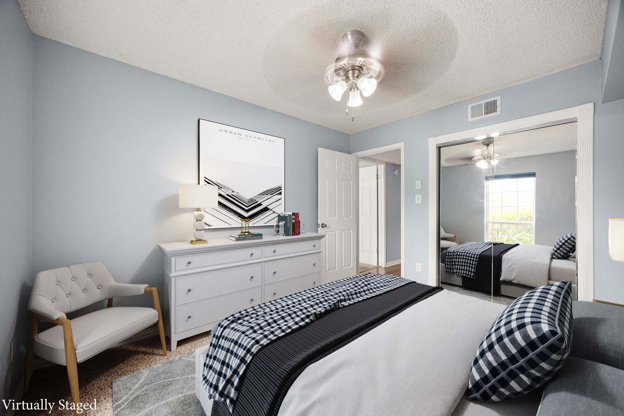 2121 Hepburn Street, Unit 710 Houston, TX 77054 - Photo 21 of 35 a bedroom with a bed and a couch