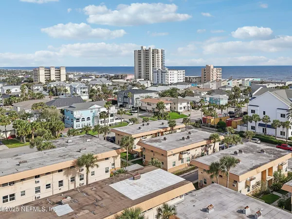 an aerial view of a city
