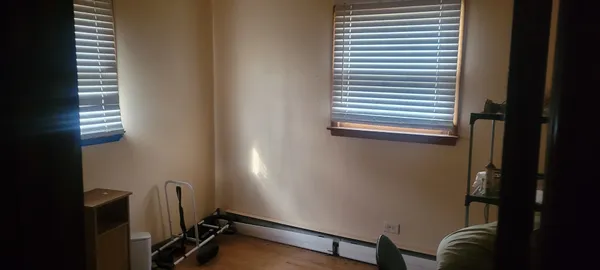 a bathroom with a window