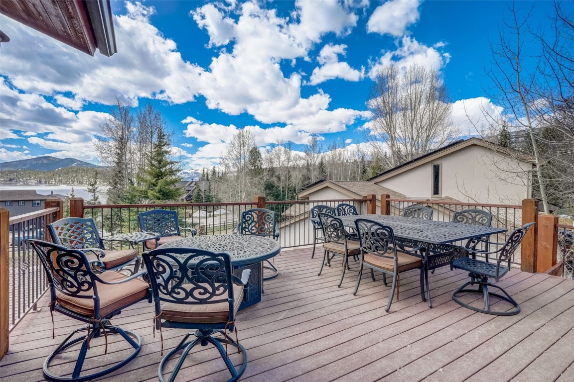 145 Gold Run Circle Dillon, CO 80435 - Photo 20 of 50 a view of a chairs and table in patio with wooden floor