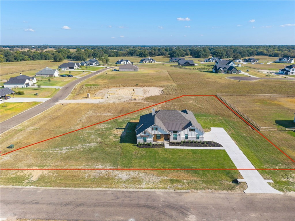 7888 Mathis Crk Drive Bryan, TX 77808 - Photo 40 of 41 View from above of property with property parcel outlined