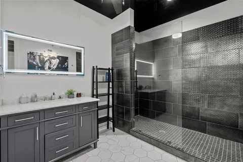 a view of cabinets and wooden floor