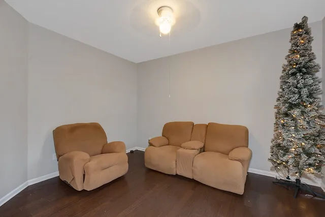 a living room with furniture and a couch
