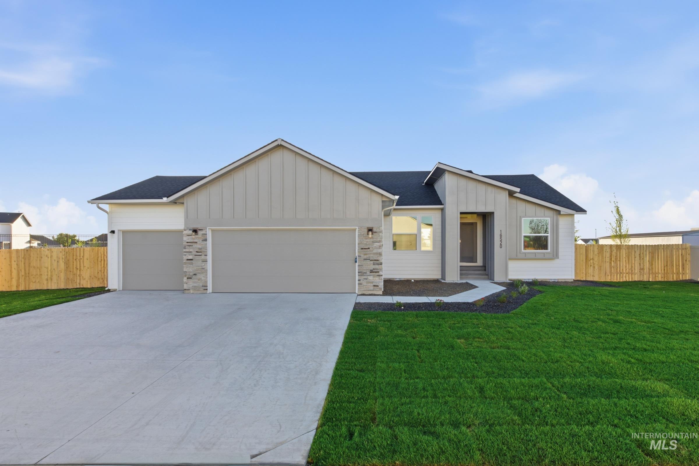 16520 Dunning Way Caldwell, ID 83607 - Photo 1 of 1 Contemporary single-story residence with a multi-textured facade