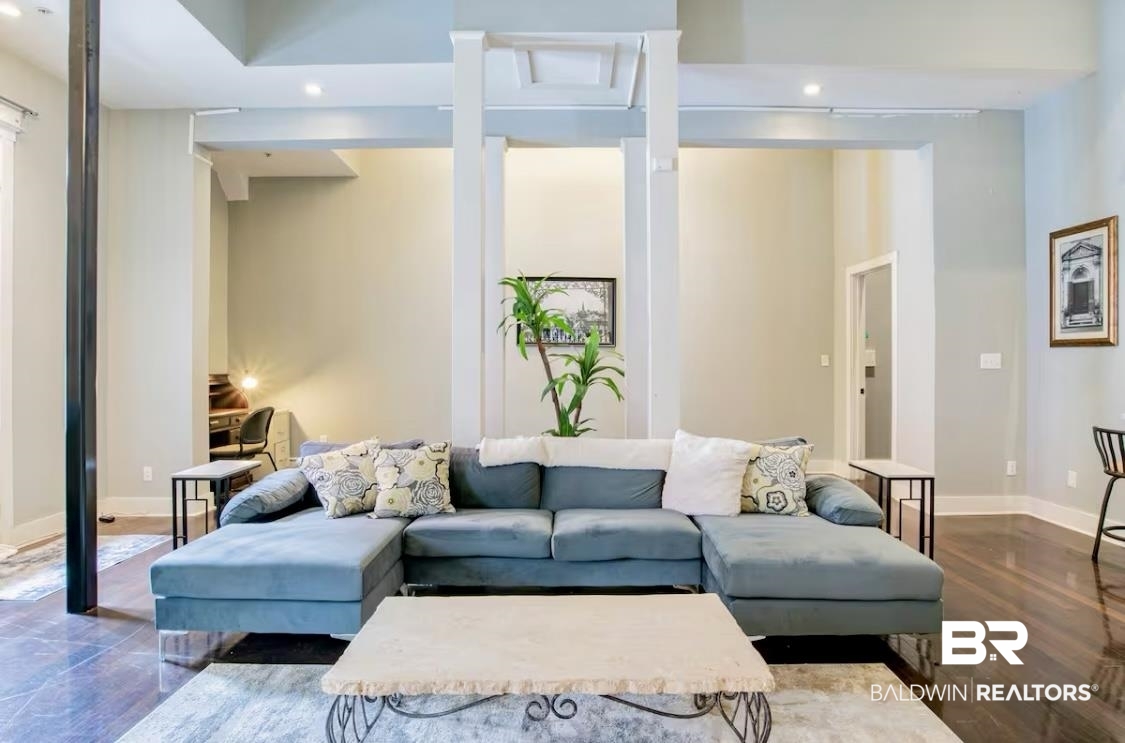 204 Conti Street, Unit 1C Mobile, AL 36602 - Photo 12 of 12 Living area with baseboards and recessed lighting