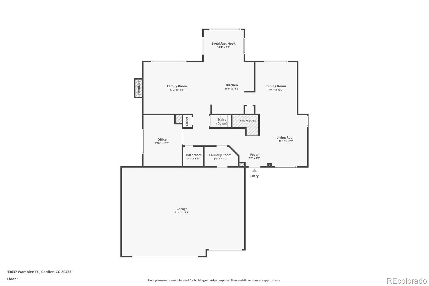 13637 Wamblee Trail Conifer, CO 80433 - Photo 29 of 30 a picture of floor plan