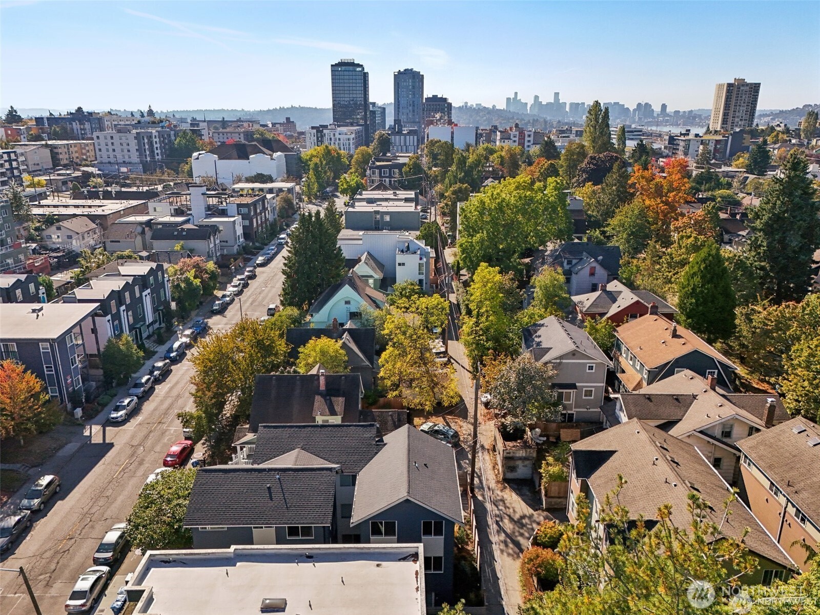 5259 Brooklyn Avenue Northeast Seattle, WA 98105 - Photo 35 of 40 an aerial view of a city with lots of residential buildings